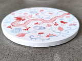 Load image into Gallery viewer, Absorbent Coaster - Red Dragon