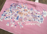 Load image into Gallery viewer, Canvas Tote - Singapore Map